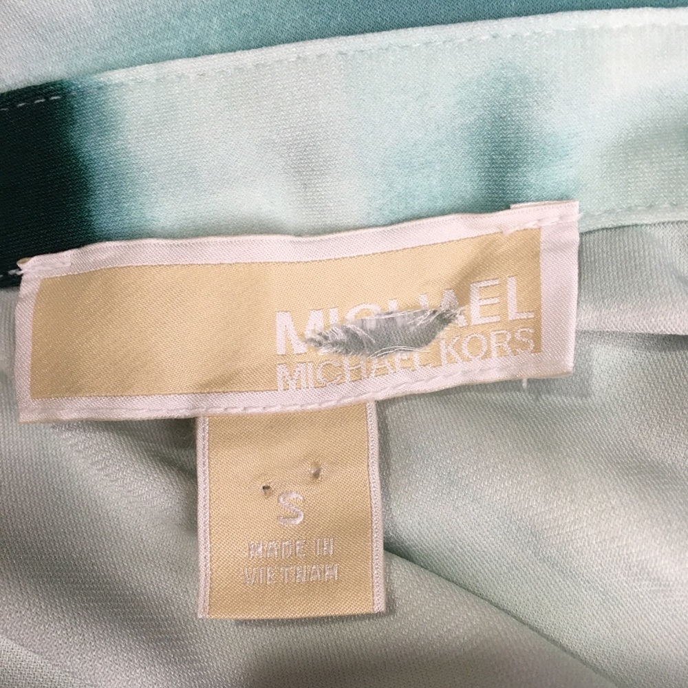 MICHAEL Michael Kors Green Striped Shirt Dress - Picture 9 of 10